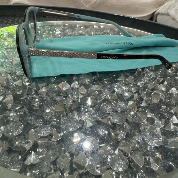 Tiffany TF2215B eyeglasses Havana on Tiffany blue - Picture 4 of 7
